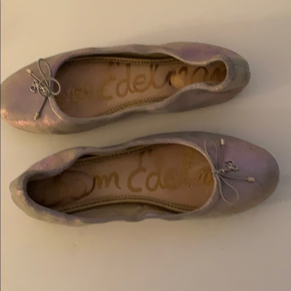 Sam Edelman Felicia Metallic Leather Flats - Picture 3 of 5
